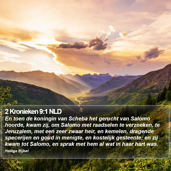 2 Kronieken 9:1 NLD Bible Study