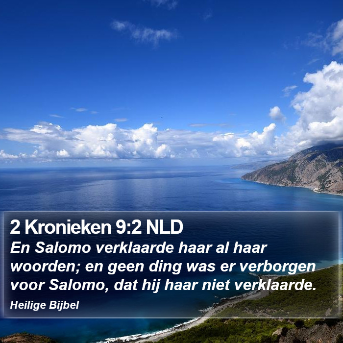 2 Kronieken 9:2 NLD Bible Study