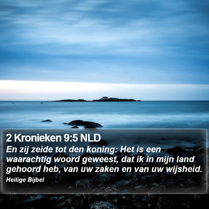 2 Kronieken 9:5 NLD Bible Study