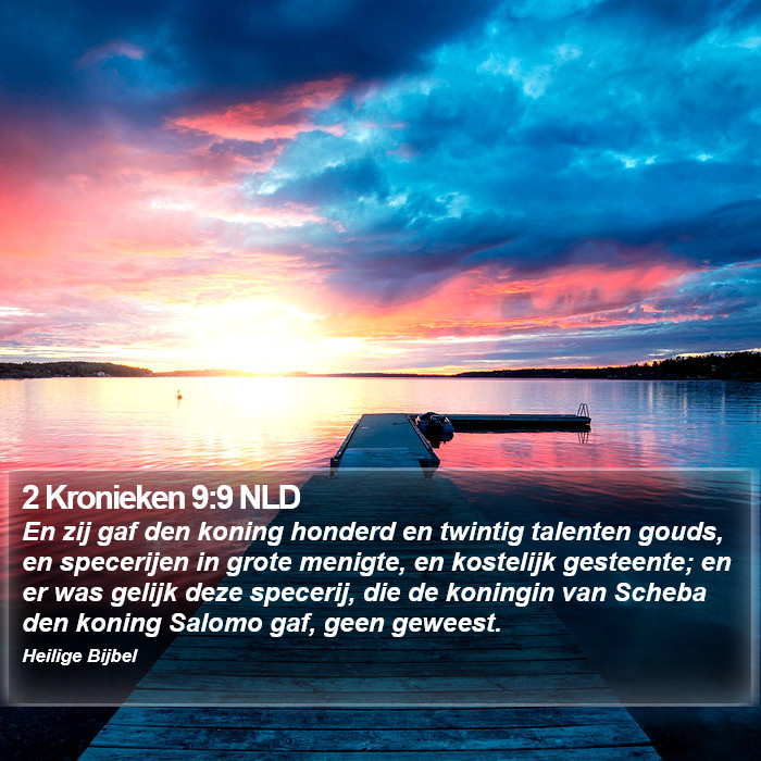 2 Kronieken 9:9 NLD Bible Study