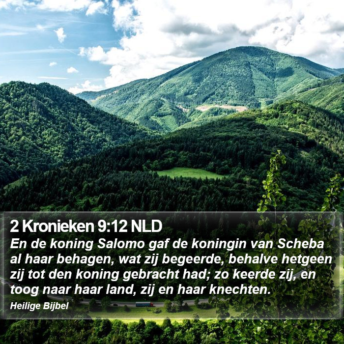 2 Kronieken 9:12 NLD Bible Study