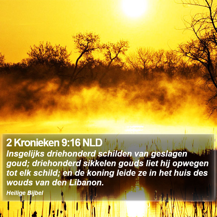 2 Kronieken 9:16 NLD Bible Study