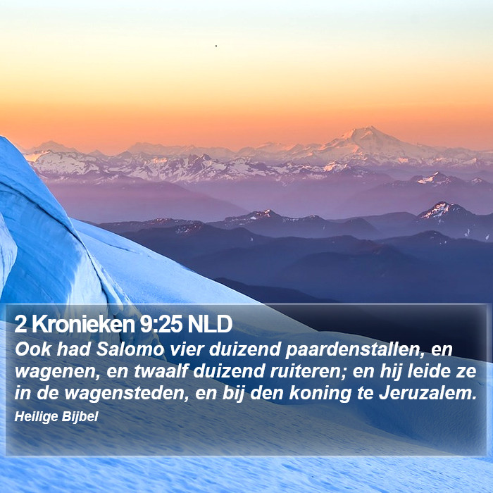 2 Kronieken 9:25 NLD Bible Study