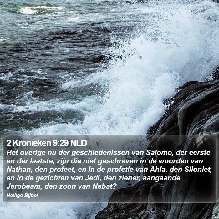 2 Kronieken 9:29 NLD Bible Study