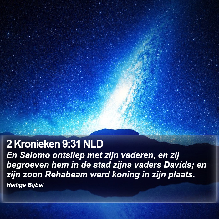 2 Kronieken 9:31 NLD Bible Study