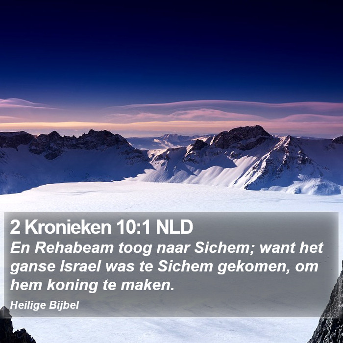 2 Kronieken 10:1 NLD Bible Study