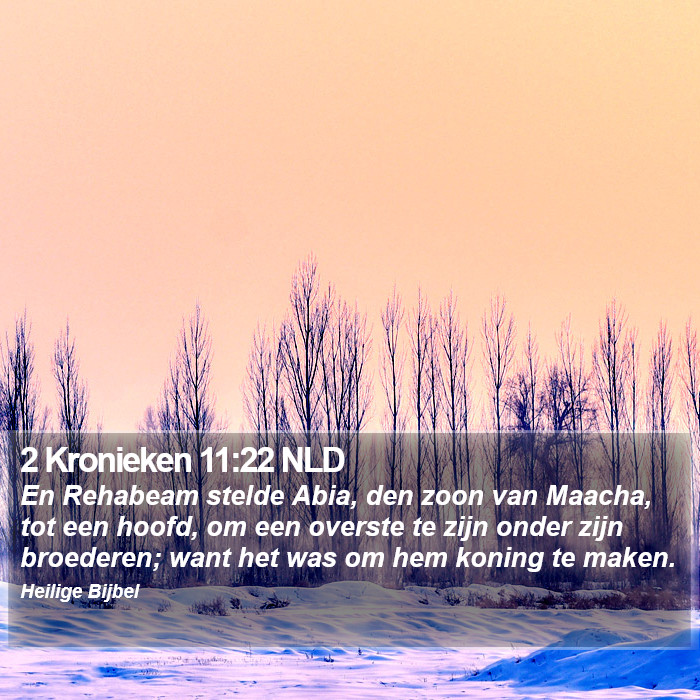 2 Kronieken 11:22 NLD Bible Study