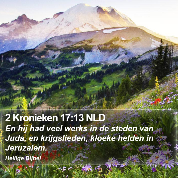 2 Kronieken 17:13 NLD Bible Study