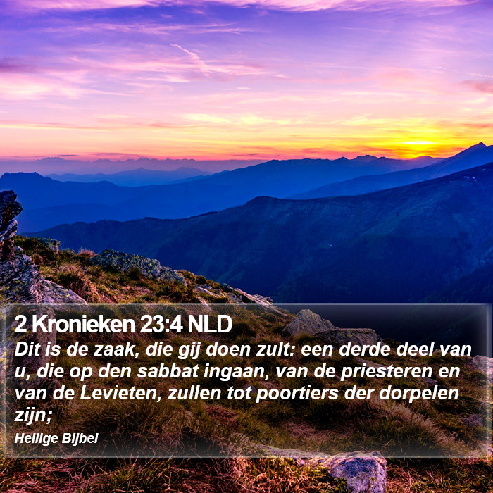 2 Kronieken 23:4 NLD Bible Study