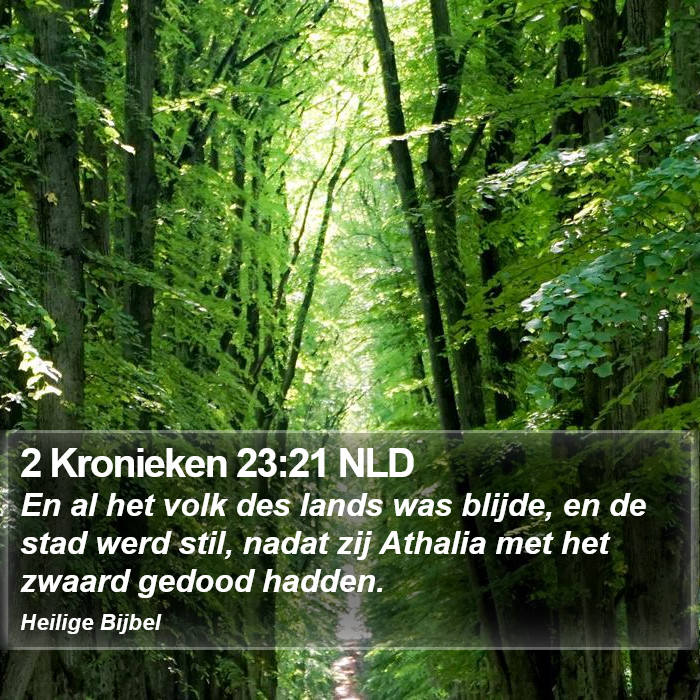 2 Kronieken 23:21 NLD Bible Study