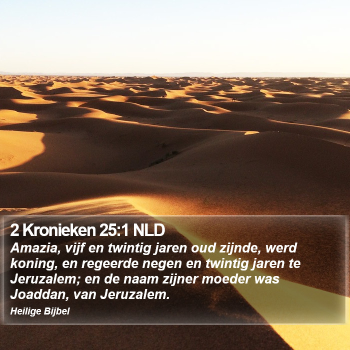 2 Kronieken 25:1 NLD Bible Study