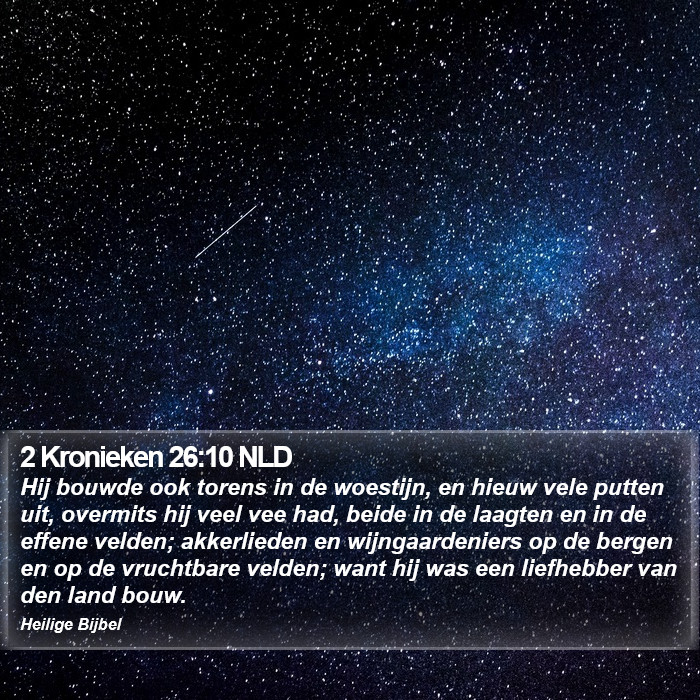 2 Kronieken 26:10 NLD Bible Study