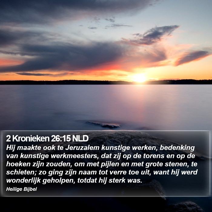 2 Kronieken 26:15 NLD Bible Study