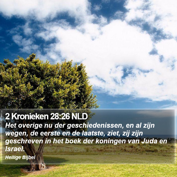 2 Kronieken 28:26 NLD Bible Study