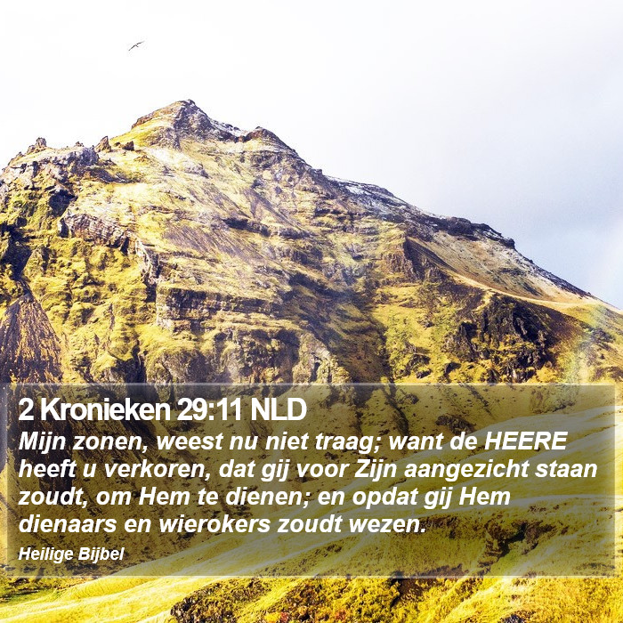 2 Kronieken 29:11 NLD Bible Study