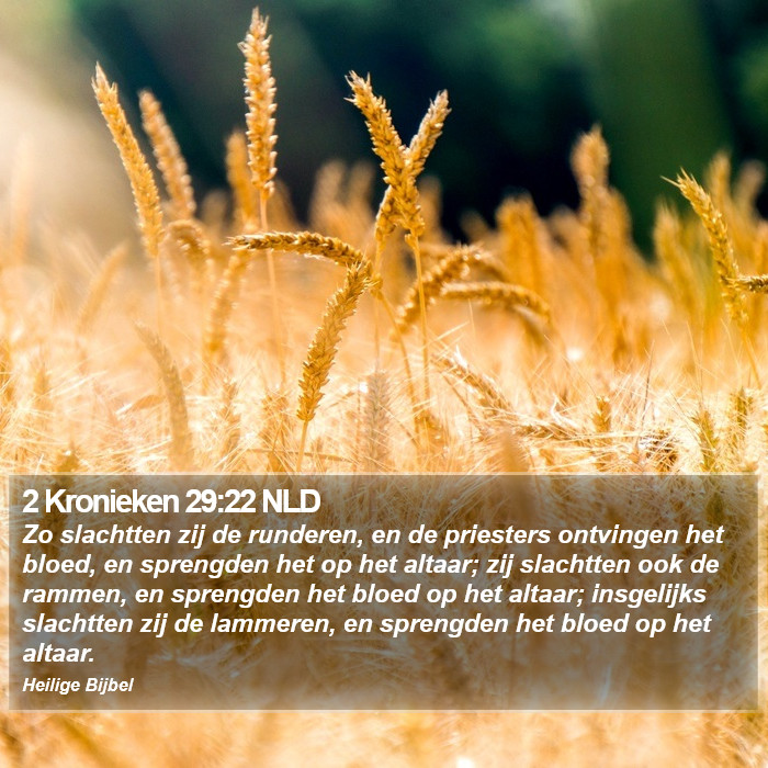 2 Kronieken 29:22 NLD Bible Study