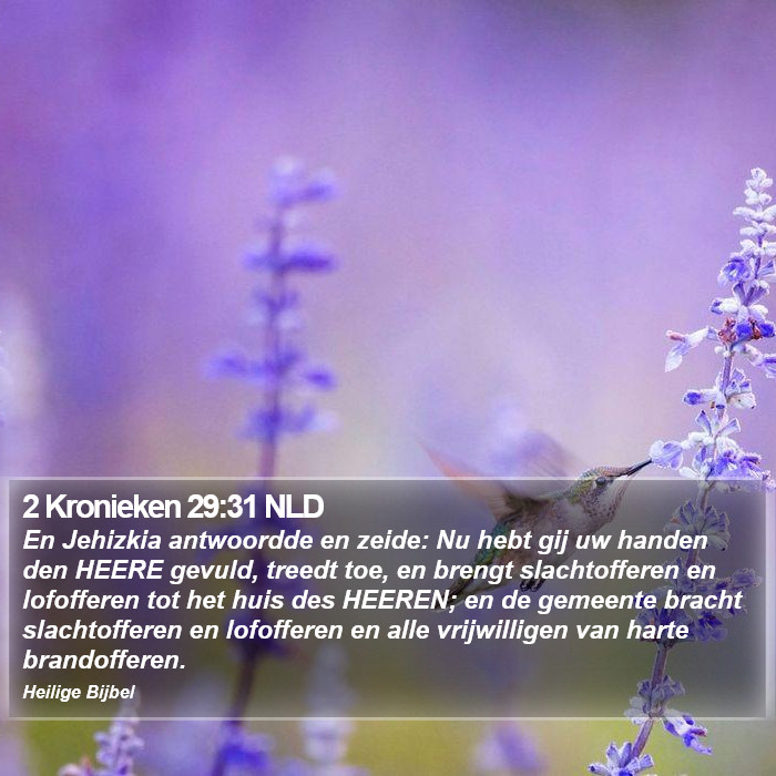 2 Kronieken 29:31 NLD Bible Study