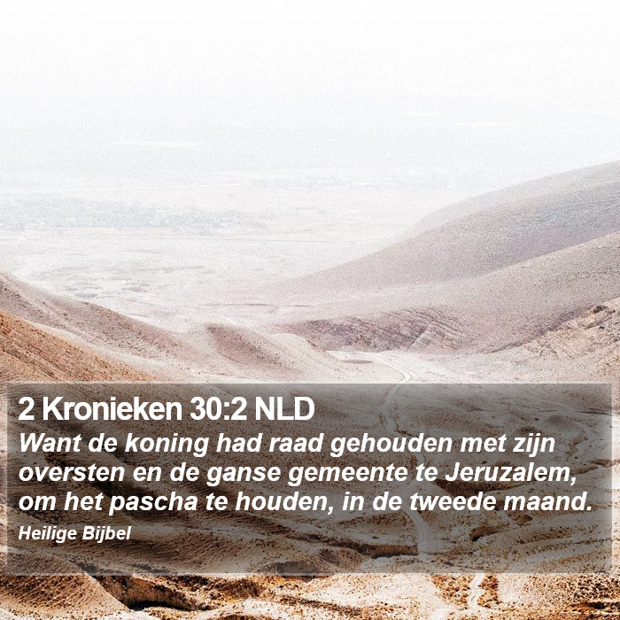 2 Kronieken 30:2 NLD Bible Study