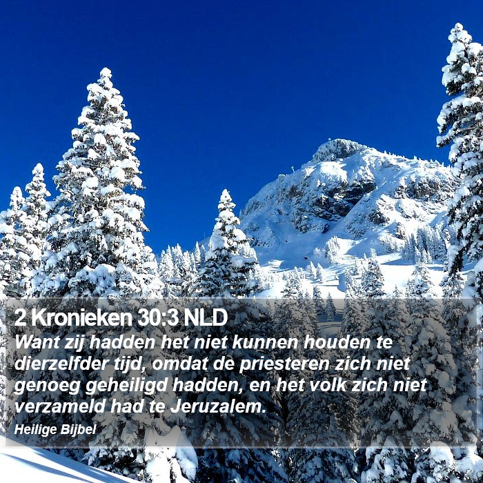 2 Kronieken 30:3 NLD Bible Study