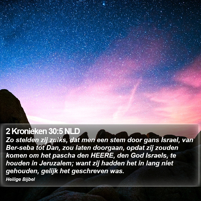 2 Kronieken 30:5 NLD Bible Study