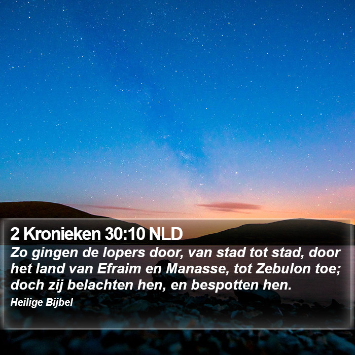 2 Kronieken 30:10 NLD Bible Study