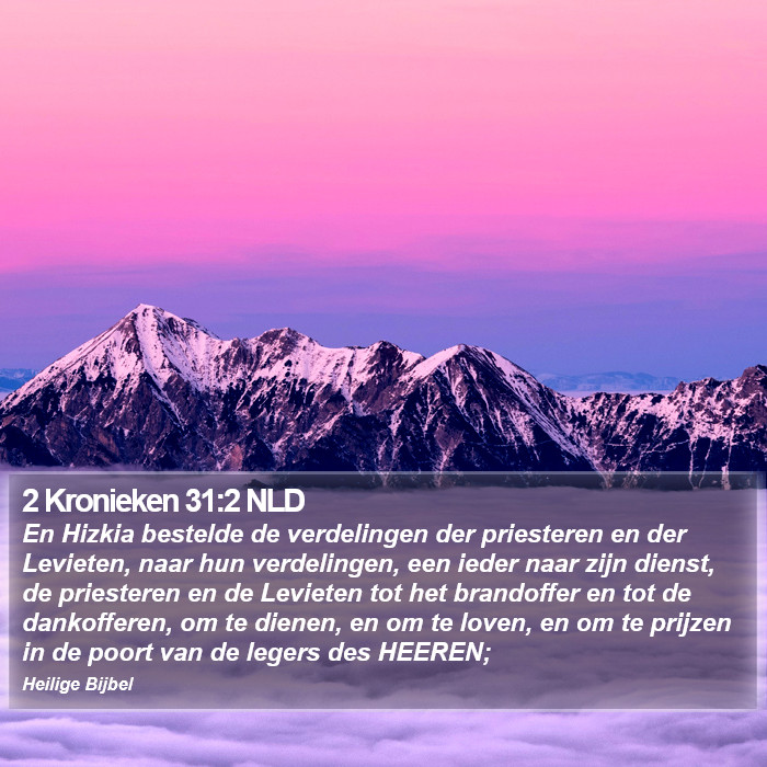 2 Kronieken 31:2 NLD Bible Study