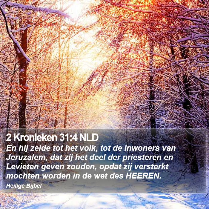 2 Kronieken 31:4 NLD Bible Study