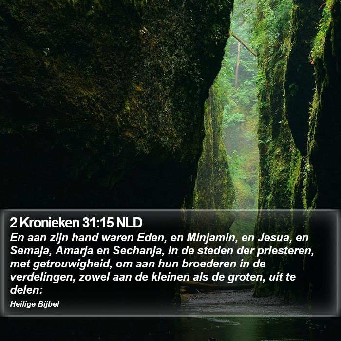 2 Kronieken 31:15 NLD Bible Study