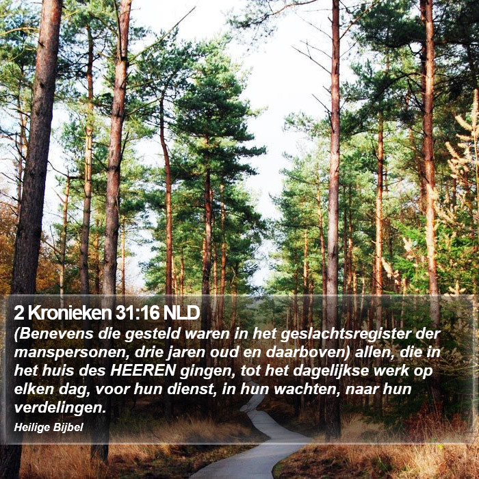 2 Kronieken 31:16 NLD Bible Study