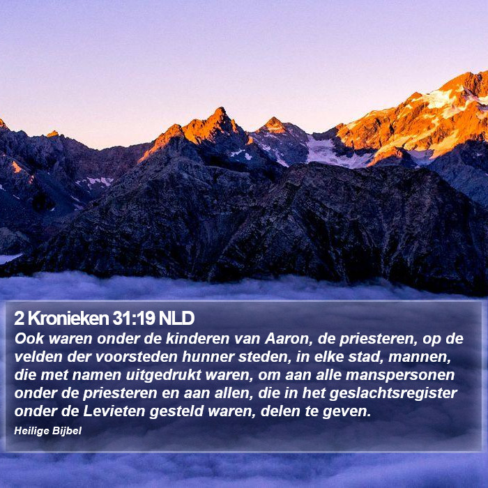 2 Kronieken 31:19 NLD Bible Study