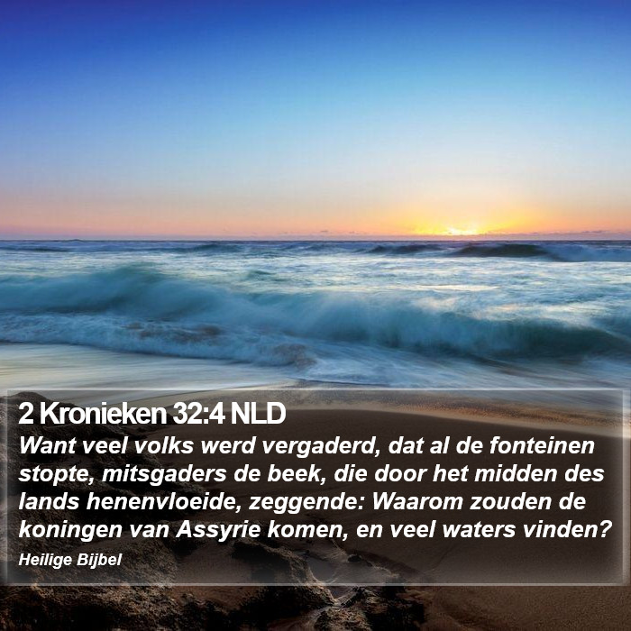 2 Kronieken 32:4 NLD Bible Study