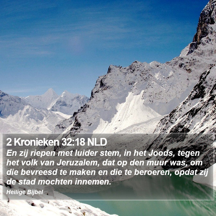 2 Kronieken 32:18 NLD Bible Study