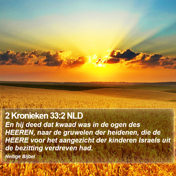 2 Kronieken 33:2 NLD Bible Study