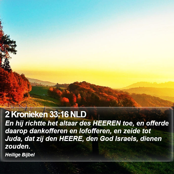 2 Kronieken 33:16 NLD Bible Study