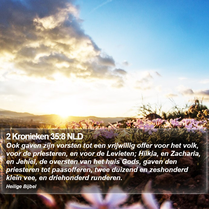 2 Kronieken 35:8 NLD Bible Study