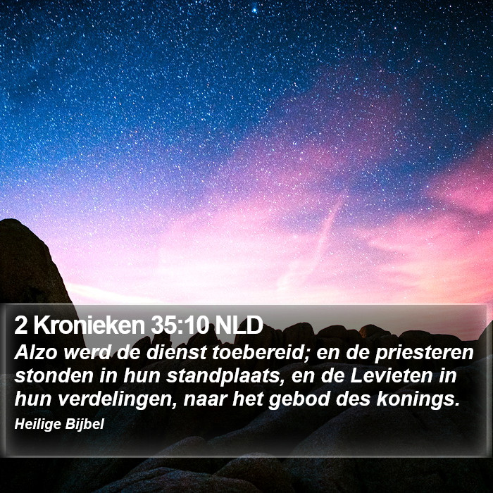 2 Kronieken 35:10 NLD Bible Study