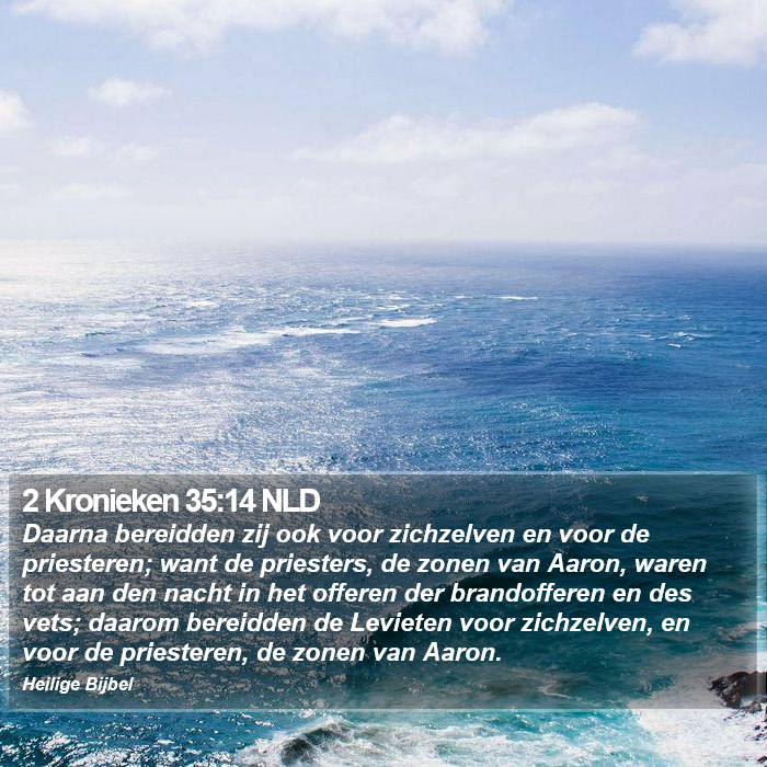 2 Kronieken 35:14 NLD Bible Study