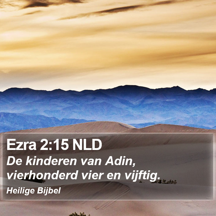 Ezra 2:15 NLD Bible Study