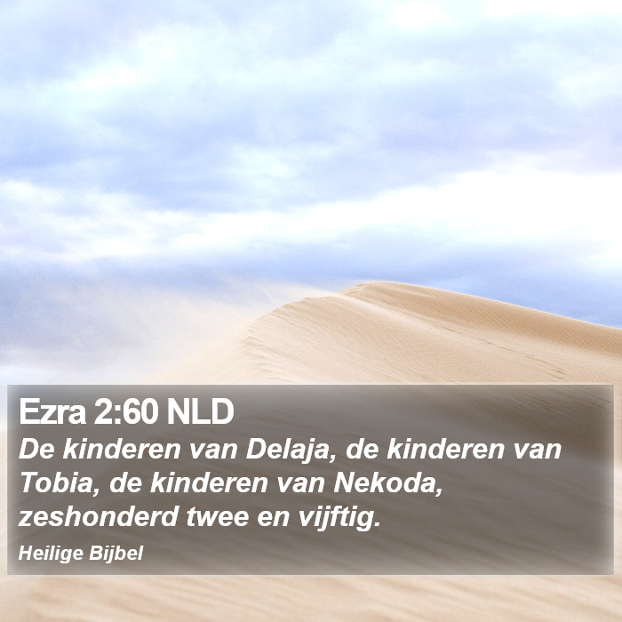 Ezra 2:60 NLD Bible Study