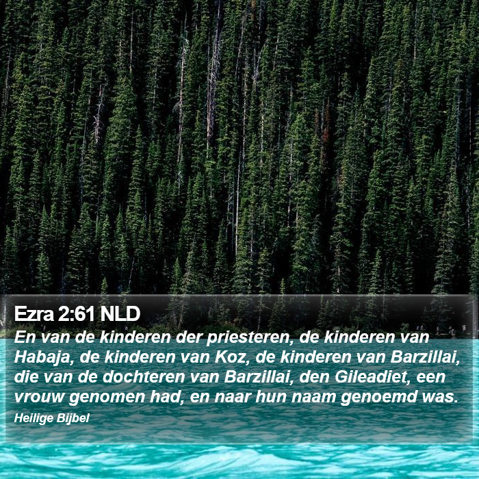 Ezra 2:61 NLD Bible Study