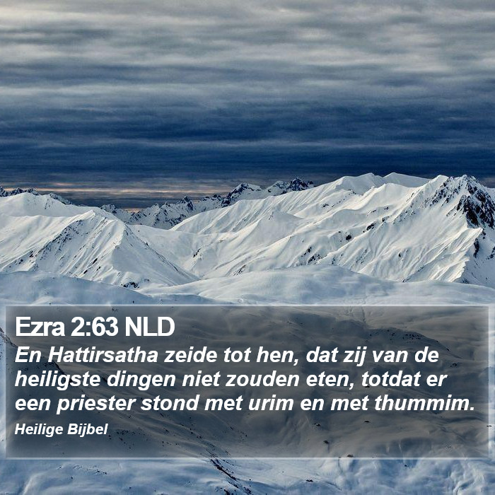 Ezra 2:63 NLD Bible Study