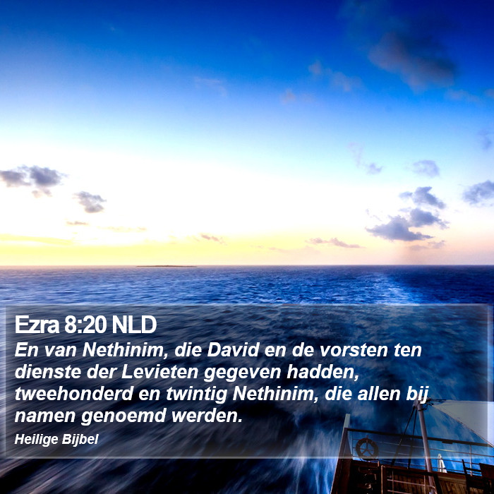 Ezra 8:20 NLD Bible Study