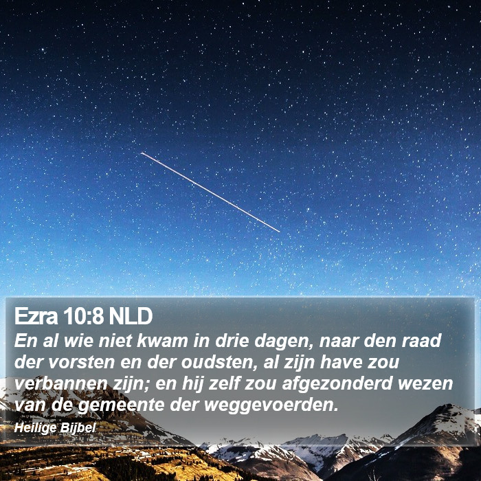 Ezra 10:8 NLD Bible Study