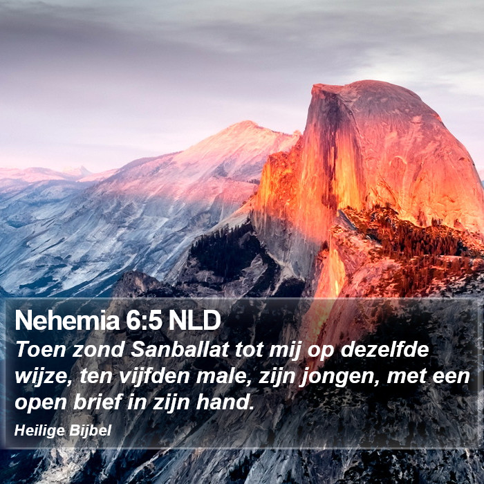 Nehemia 6:5 NLD Bible Study