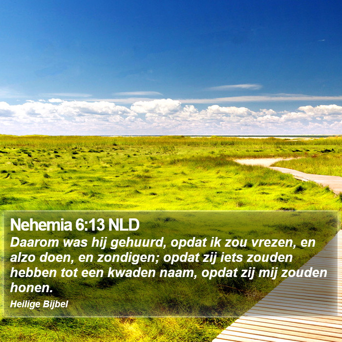 Nehemia 6:13 NLD Bible Study