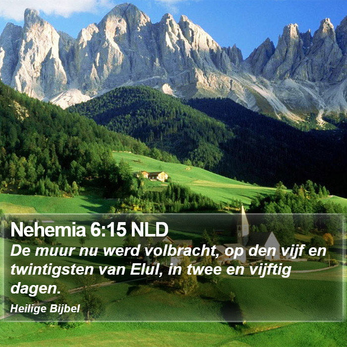 Nehemia 6:15 NLD Bible Study