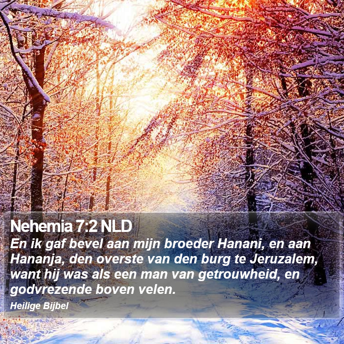 Nehemia 7:2 NLD Bible Study