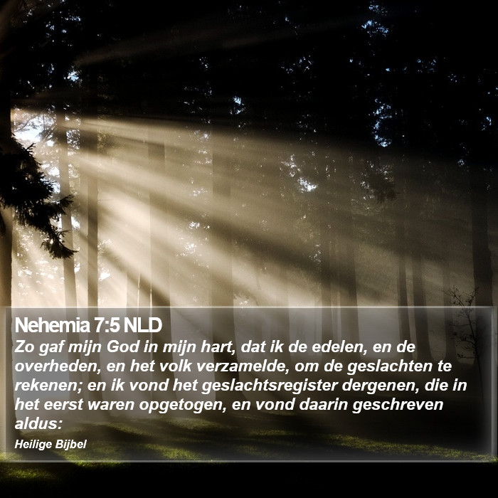 Nehemia 7:5 NLD Bible Study