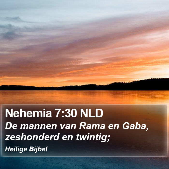 Nehemia 7:30 NLD Bible Study