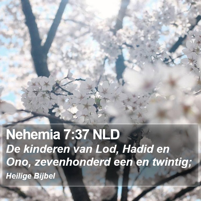 Nehemia 7:37 NLD Bible Study
